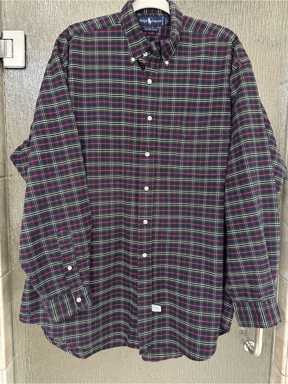 Ralph Lauren Men’s Plaid “The Big Oxford” Shirt in Blue, Green,Red & White